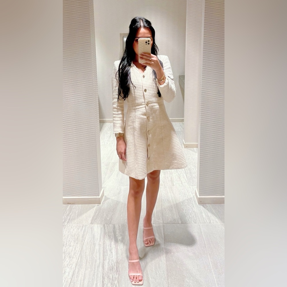 Maje cream color tweed coat